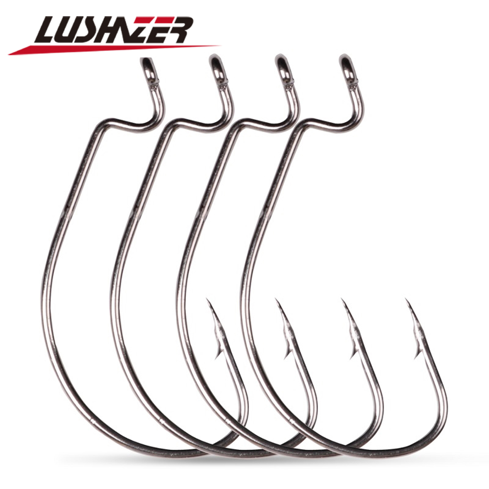 Fishing Hook Barbless - LUSHAZER-anzuelos de pesca de acero al
