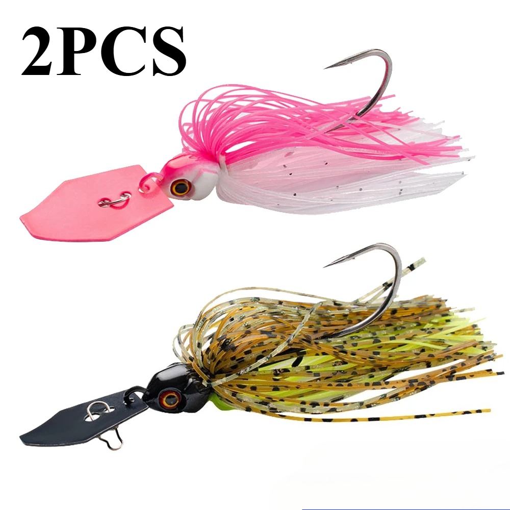 Fishing Hook Weedless - 2 señuelos giratorios de pesca de