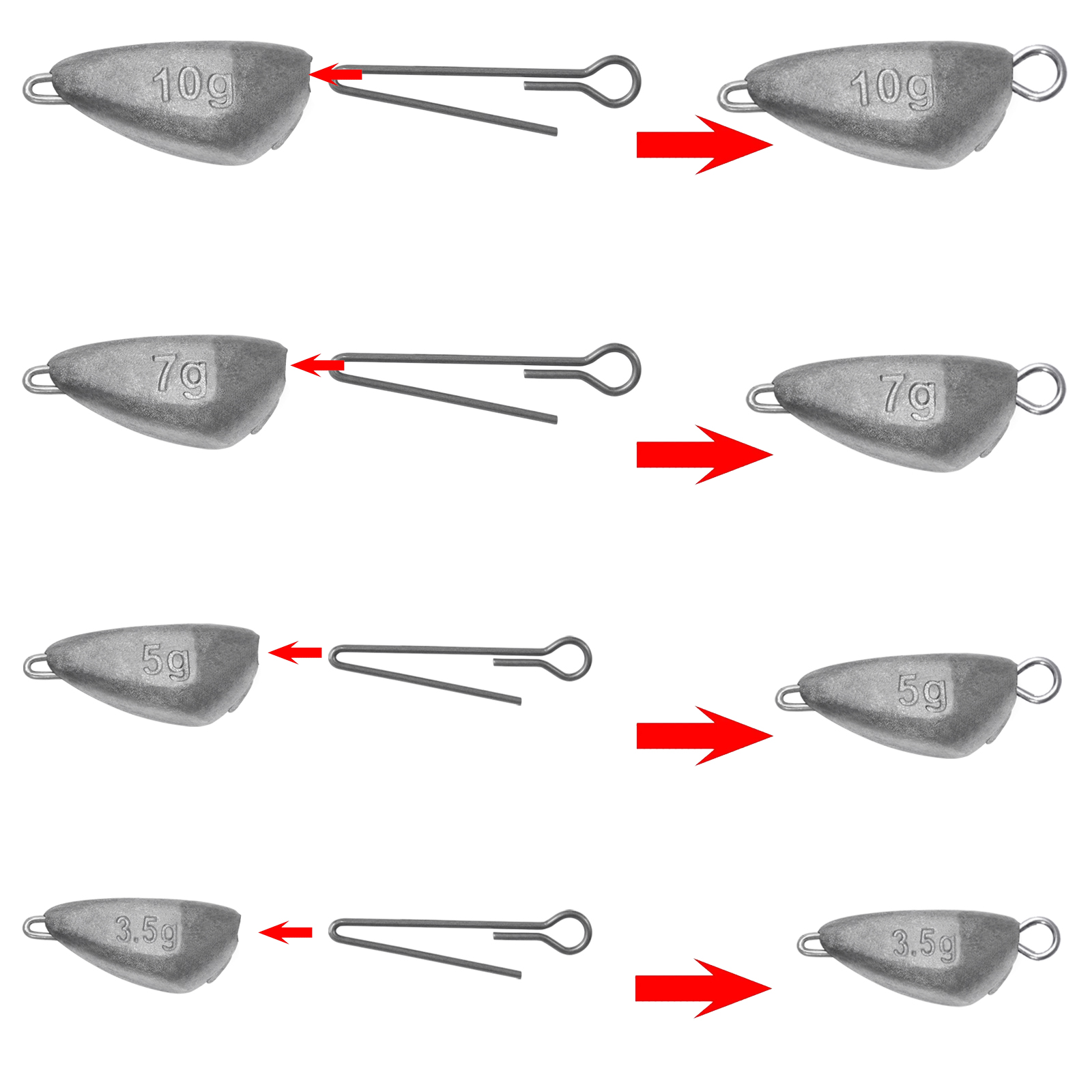SAMOLLA 5 uds Jig Head peso de - Fishing Hook Jig reseña y precio