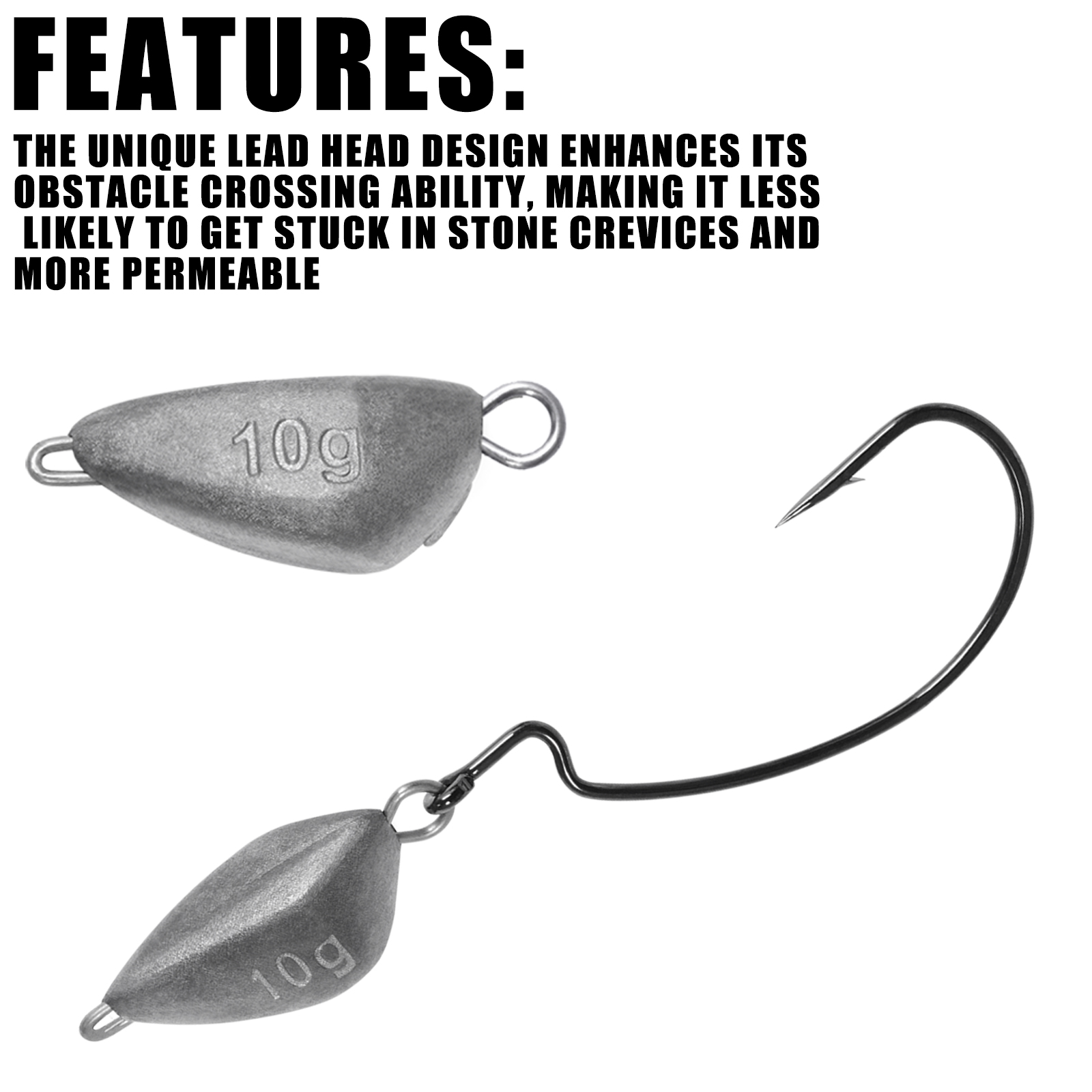 SAMOLLA 5 uds Jig Head peso de - Fishing Hook Jig reseña y precio