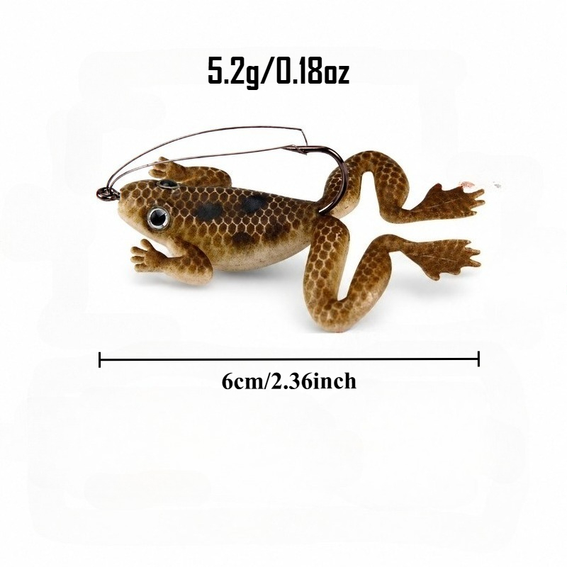4/8 piezas de señuelo de rana  - Fishing Hook Weedless reseña y precio