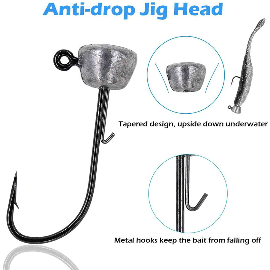Aparejos de pesca con cabeza d - Fishing Hook Weedless reseña y precio